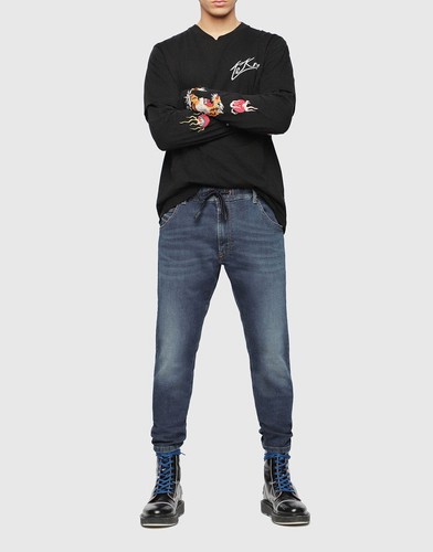 NEW Diesel KROOLEY R-NE Sweat Jeans in Blue Size 28 Tapered Style - Picture 12 of 12