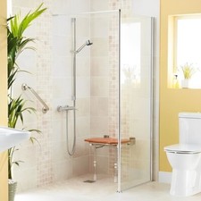 AKW Level Best Shower Screen Option GA Wet Room Glass Panel