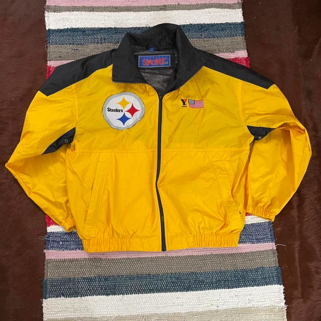 Vintage Pittsburgh Steelers YMCA Windbreaker jacket by Dunbrooke
