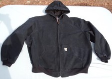 Black Carhartt Men  s 3XL Duck Quilt Lined Insulated Light Jacket USA Made
