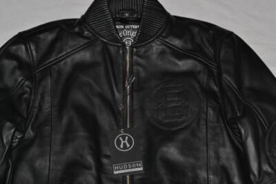 HUDSON OUTERWEAR REAL LEATHER JACKET ORIGINAL 8 BALL EIGHTBALL
