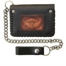 Buffalo Head Bi-Fold Chain Wallet