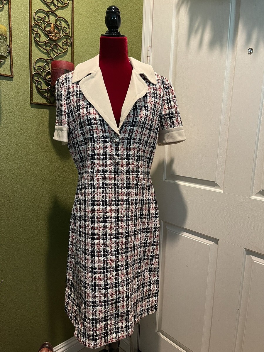 100% Authentic GUCCI Plaid Metallics Tweed Dress $3000+Tax 100% Authentic GUCCI Plaid Metallics Tweed Dress $3000+Tax