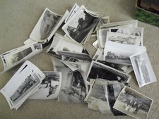 Lot of Vintage 1930s-1950s Black and White Train Locomotive Photographs #6