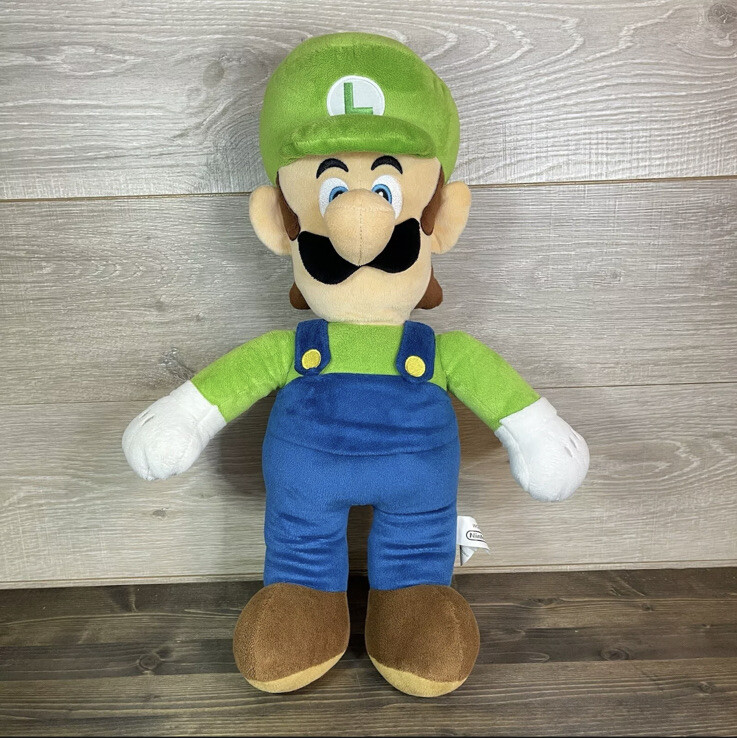 20” World Of Nintendo Luigi Jumbo Plush Super Mario Jakks Pacific