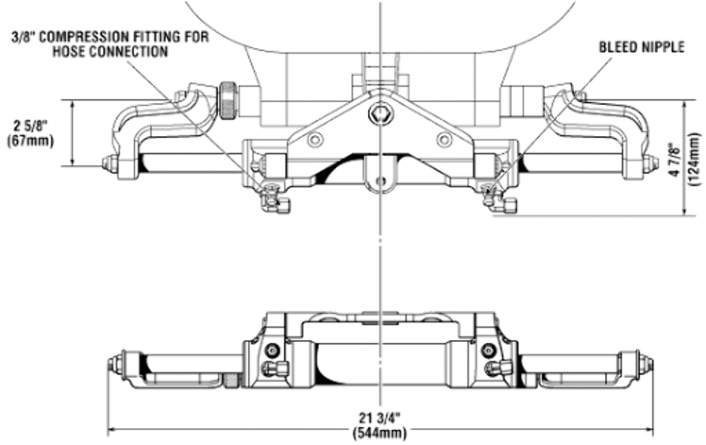 SeaStar HC53453 Hydraulic Cylinder Front Mount Boat Steering For