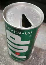 VINTAGE 7-UP THE UNCOLA PULL TAB STEEL CAN soda pop 12 fl oz 7up