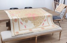 Suzani Fabric Suzani Throw Home Gift 4.69' x 4.89' Vintage Fast Shipment 15948