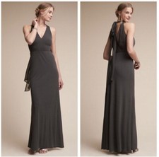 New BHLDN BILLIARD Grey V-Neck Jersey Maxi Bridesmaid