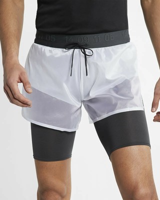 Nike Tech Pack 2-in-1 White/Black Running Gym Shorts AQ6442-100 Men's Medium | eBay