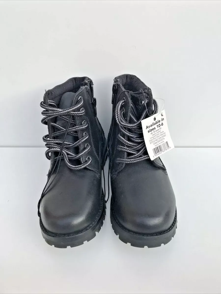 Leather Winter Boots George Asda Black New Size 12 UK EUR 31 Children Boots