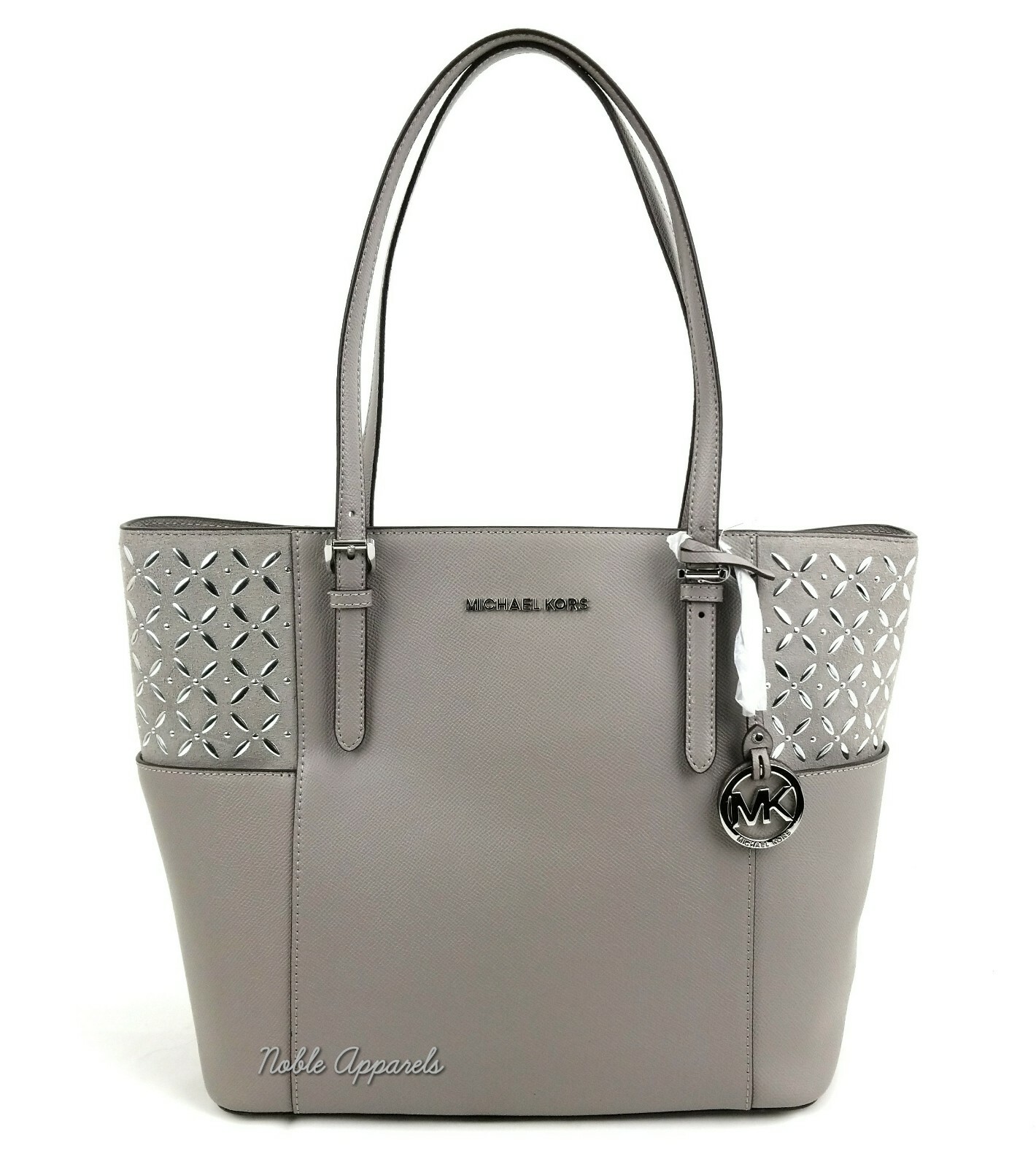michael kors jet set large embellished leather tote