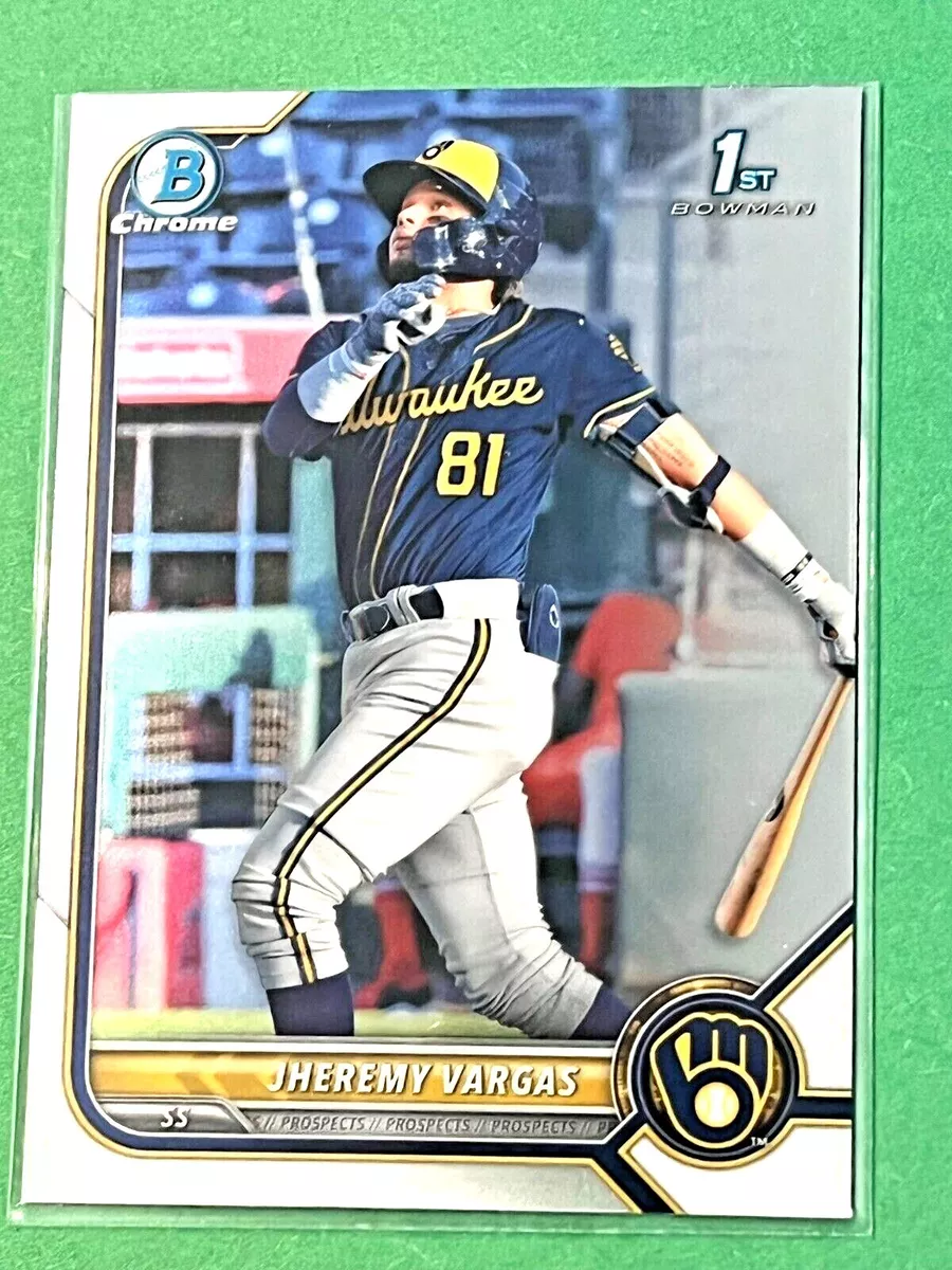 2022 Bowman 1ST Chrome Prospect Jheremy Vargas Brewers # BCP-144