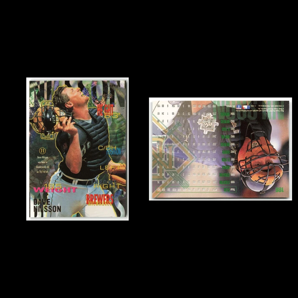 Dave Nilsson #186 1995 Fleer Milwaukee Brewers Baseball Card MLB NM - Image 3 of 3