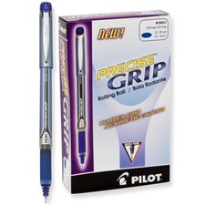 28802 Pilot Precise Grip Needle Rollerball Pen, Blue, Ex Fine 0.5mm, Pack of 12