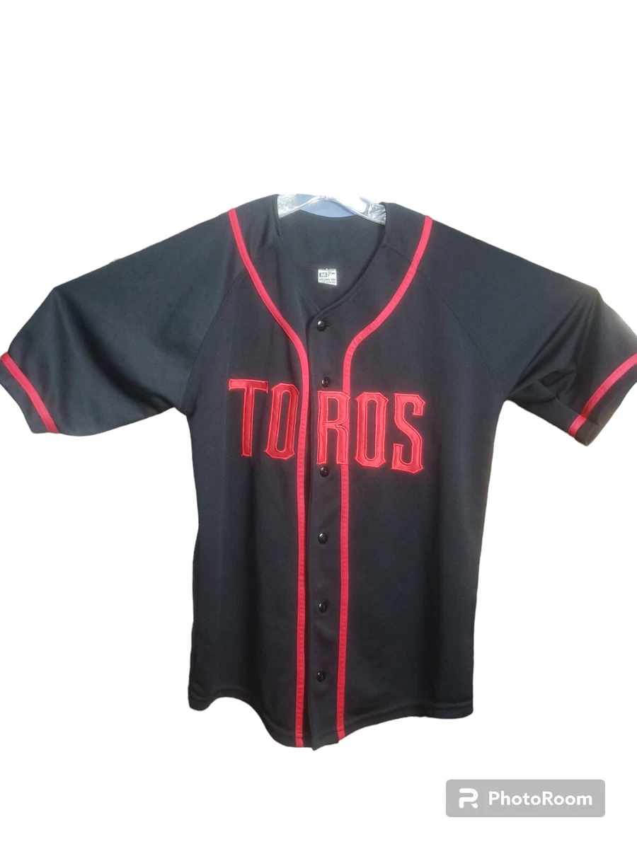 Tijuana Toros Baseball Jersey Black Red Letters Medium Used Club