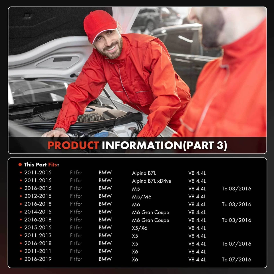 AC Compressor with 4-Groove for BMW 550i GT 650i 750Li xDrive Alpina B7 M5 M6 X5 - Image 3 of 4
