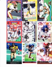 LOT OF 9 VINTAGE FLORIDA GATORS FOOTBALL CARDS - EMMITT SMITH + NEAL ANDERSON