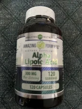 Amazing Formulas Alpha Lipoic Acid 600mg 120 capsules Dietary Supplement 11/27