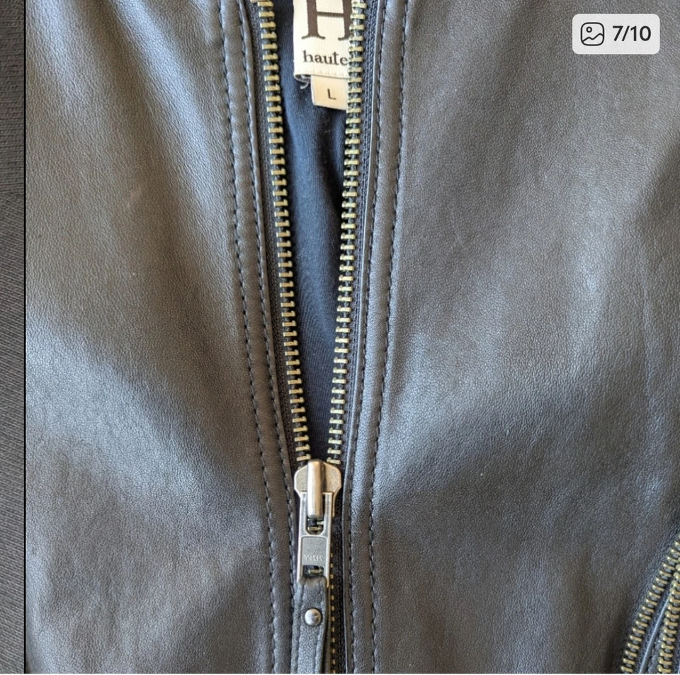 Chaqueta de cuero negra Haute Hippie Sift - $1280 vintage - como nueva  Foto 3 de 4