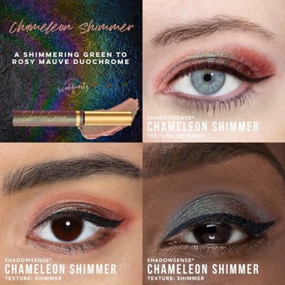 Chameleon Shimmer ShadowSense Eyeshadow shimmering green to rosy mauve