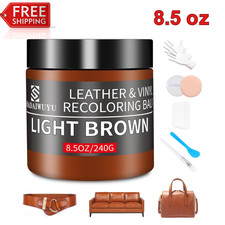 Leather Recoloring Balm, 8.5oz Leather Color Restorer Light Brown Leather Repair