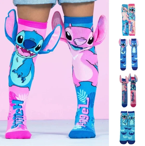 MARKENLOS 🔥Stitch And Angel Socks With Ears
