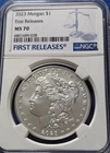 2023 SILVER MORGAN DOLLAR NGC MS70 FIRST RELEASES