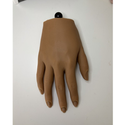KnowU Silicone Practice Hand for Nail Art Training, Beige, 