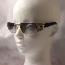 Cazal Vintage Square Sunglasses Y2K Gold Black Used Retro Eyewear Archive