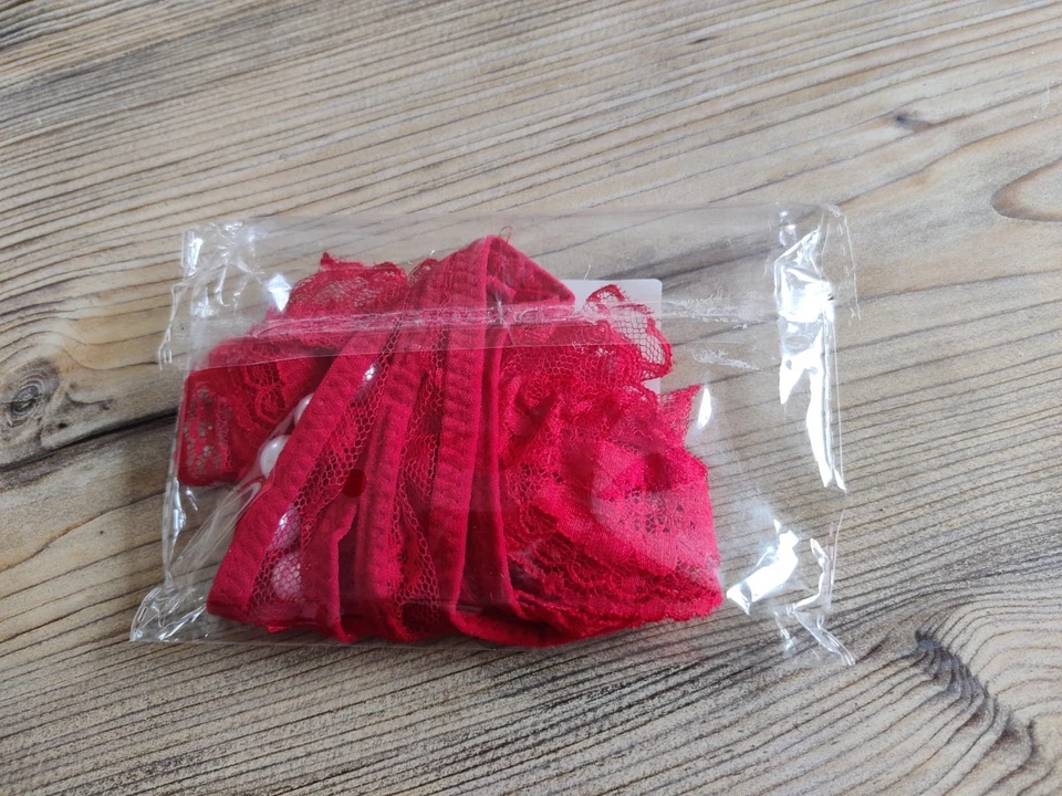 Sexy Dessous: Spitzen-String mit Perlen - ROT - Bild 2 von 4