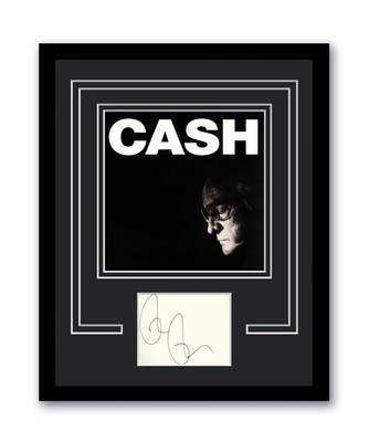 Johnny Cash Rick Rubin Autographed Signed 11x14 Framed Photo ACOA