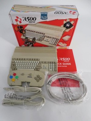 NEW - 2022 Amiga A500 Mini 25 Games HDMI Edition Commodore Console - READ - OPEN