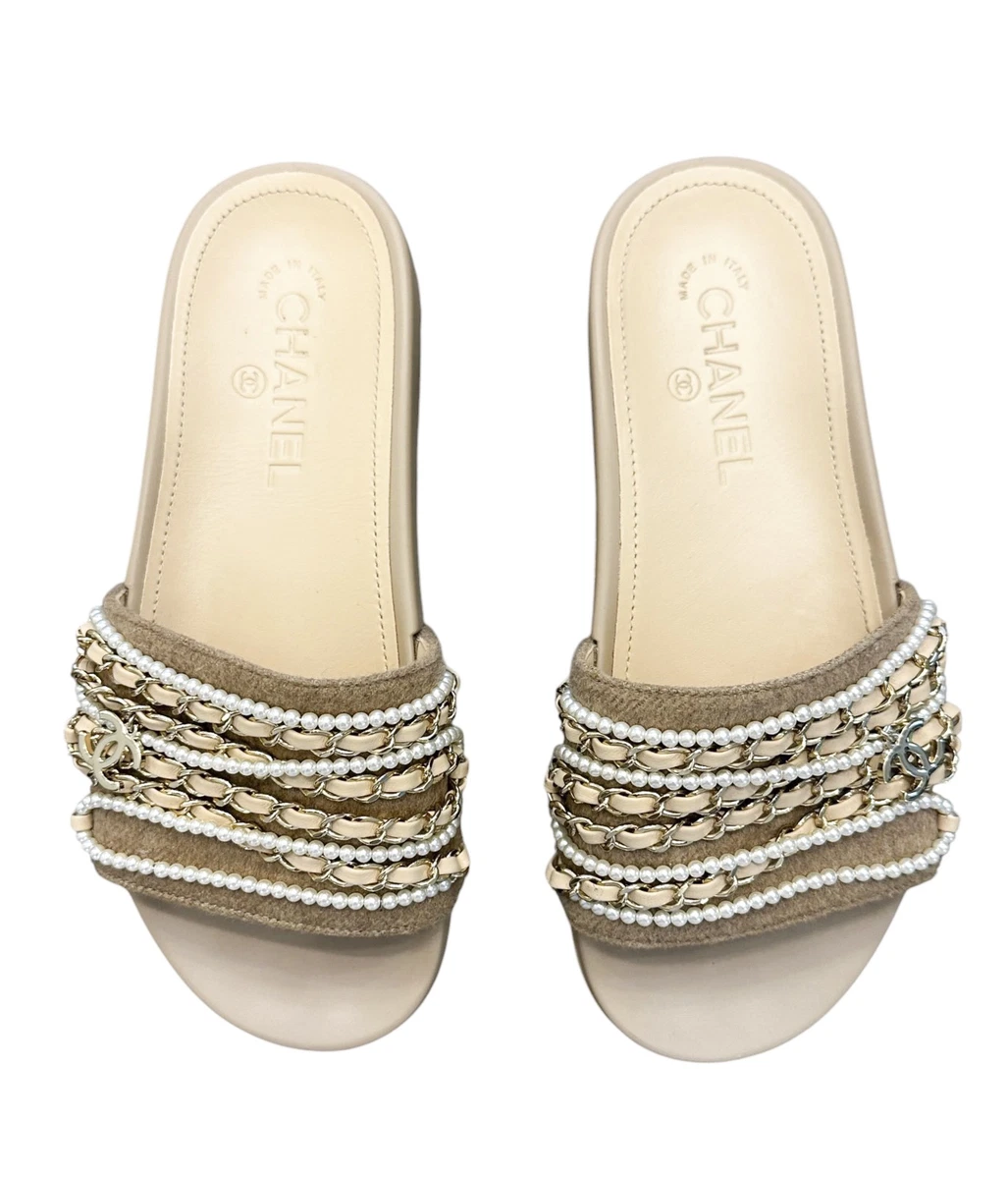 CHANEL Slide Low (1-1.9 in) Heel Height Sandals for Women for sale