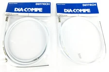 Dia-Compe BMX bicycle brake cable front and rear SET - WHITE