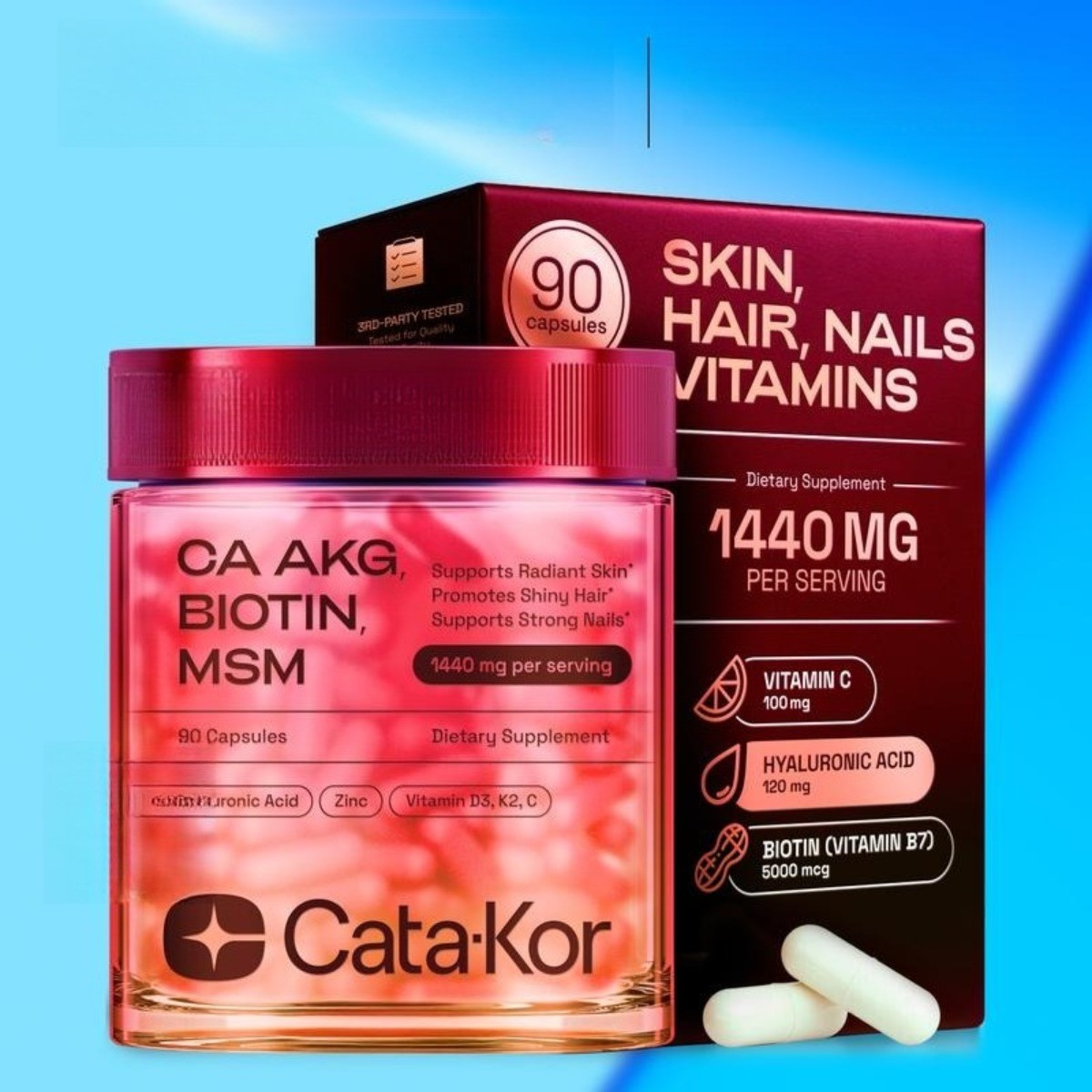 Cata-Kor Beauty Supplement: Skin Hair Nails Health Boost