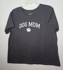Modern Lux Dark Grey “Dog Mom” Short Sleeve T-Shirt Size XXLARGE