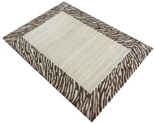 Tappeto 100% LANA Grigio Marrone 160X230 Cm Lana Naturale Intessuto A Mano T807
