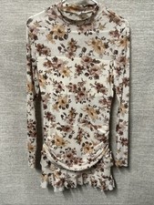 Women’s Fashion Nova Long Sleeve Short Floral Dress Size L