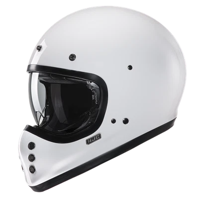 HJC V60 Integralhelm Weiss Motorradhelm Offroad Retro Helm Vintage