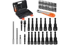 47-Piece Magnetic Nut Driver & Bit Set | Cr-V Steel, Impact Rated, Storage Case