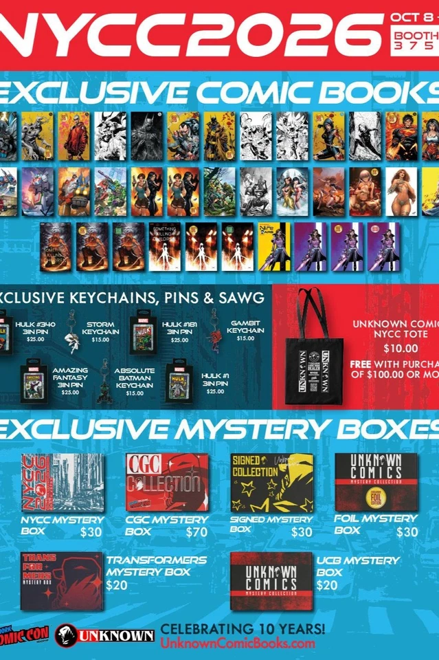 🚨 Last Call & Final Drops | NYCC Sunday Closeout with Unknown Comics