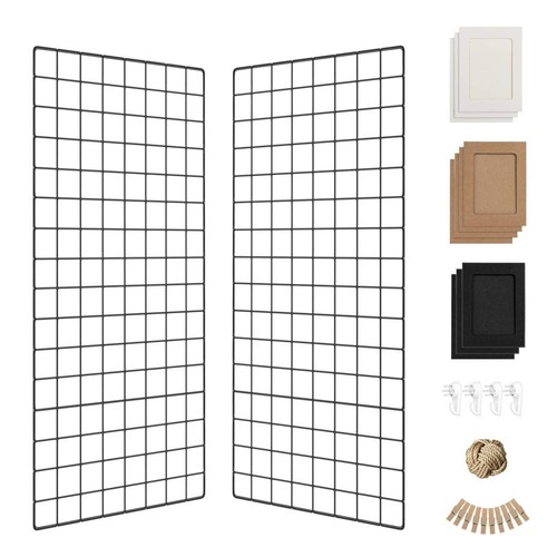 Wall Photo Grid Shelf, Wall Hanging Ins Art Display Grid Panel for Decor & St...