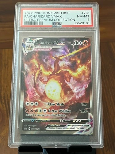 Charizard VMAX SWSH Black Star Promo UPC #261 PSA 8