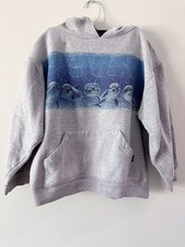 Vintage Exist Sports Line Kids Gray Hoodie Made In Usa Dolphins VTG