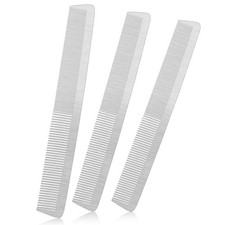 3 Pcs Stainless Steel Metal Comb for Men, Steel Fine Cutting Hair Styling,Silver