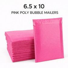 Pink Poly Bubble Mailers  0 6.5x10 Padded Self Seal Shipping Envelopes