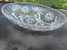 Vintage Anchor Hocking Pressed Glass Star Of David 9” Oval Dish
