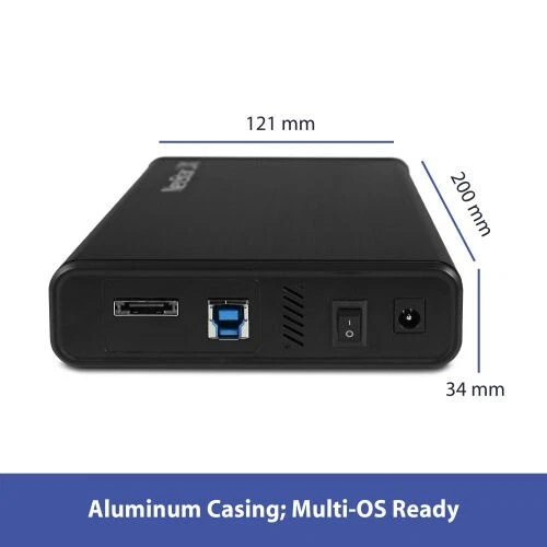 Vantec NST-358SU3-BK NexStar JX 2.5/3.5" HDD/SSD USB3.2 eSATA External Enclosure - Image 4 of 4