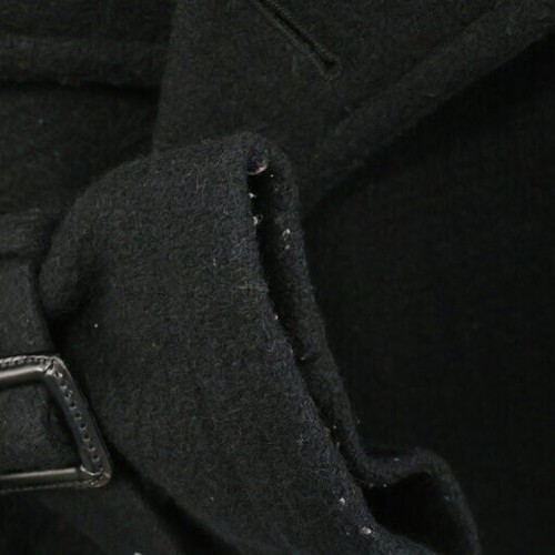 BURBERRY BLACK LABEL Wool Double-Breasted Trench Coat D1B12-261-08 Black S - Picture 5 of 8